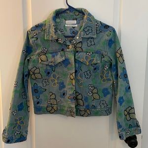 Urban outfitters floral jean jacket.